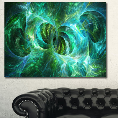 « blue fractal ornemented », impression sur toile tendue
