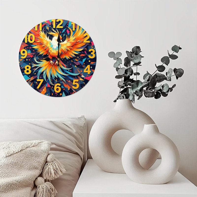 Horloge Phoenix colorée