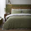 Frilled Embroidered Bow Stripe Cotton Striped Duvet Cover Set-134515625