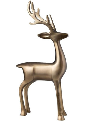 Villeroy & Boch Christmas Chic Collection Decorative Figurine Deer, Gold, Large