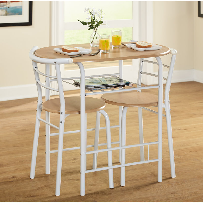 Volmer 3 - Piece Bistro Dining Set, White