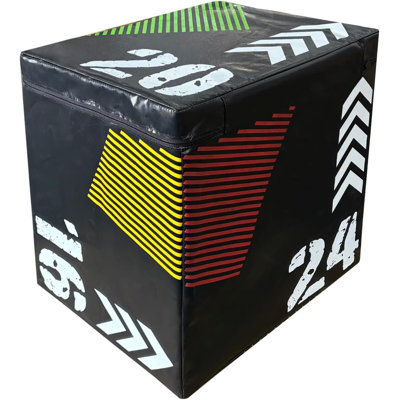 3-in-1 Soft Foam Plyometric Jump Box for Home Gym, Exercise & Strength Training