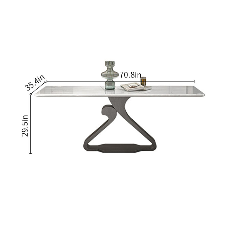 Tables de salle à manger Thick Luxury, H 29,5 po x L 70,8 po x l 35,4 po