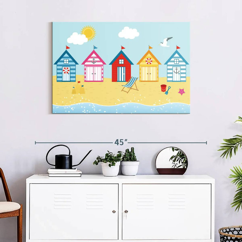 Cartoon Aydelis Huts, 24" H x 36" W