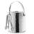Hammered Ice Bucket - Ice Bucket With Tongs - Insulated Ice Bucket With Lid - Double Wall Ice Bucket 3 Quarts