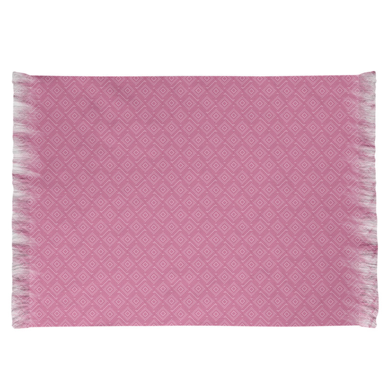 Tapis carré rose à motif Mcguigan, Oui