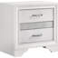 Table de chevet blanche 2 pour chambre à coucher avec rangement secret - 2 tiroirs modernes et support dissimulé