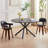 53.14'' Round MDF Coffee Table End Table Short Leisure Tea Table Cross Legs Metal Base, Easy To Assemble,BLACK-722953206