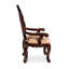 2 fauteuils en bois massif brun cerise / brun de style traditionnel