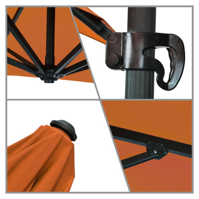 Parasol carré en porte-à-faux 8,5 pi Placencia