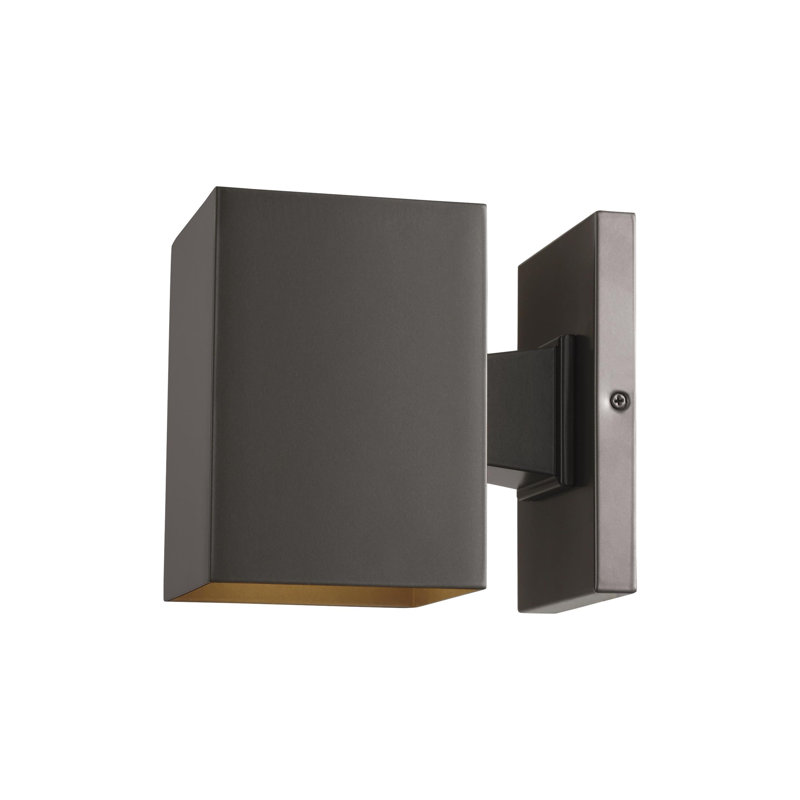 Pohl 1 - Light Outdoor Armed Sconce, No, 7" H x 5" W x 7.75" D, Bronze