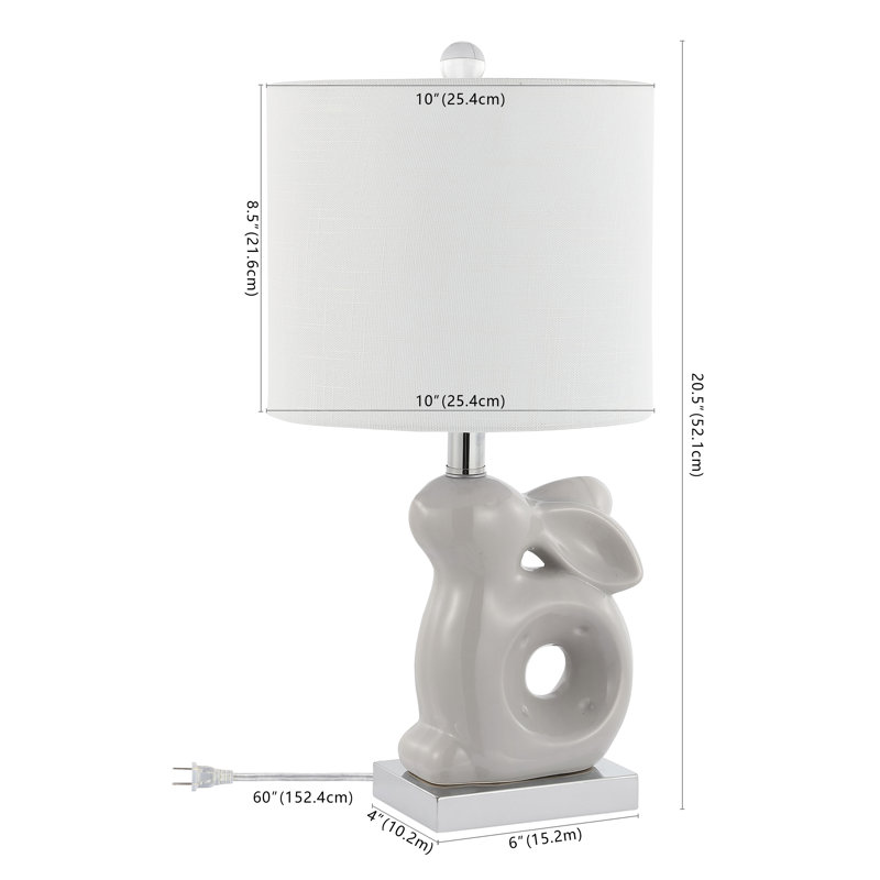 Lampe de table 19 po Bystrom Rabbit, Gris