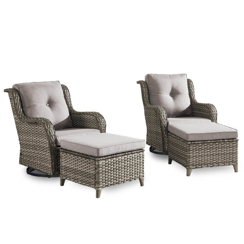 Chaise d'extérieur Elga, Gris, Gris