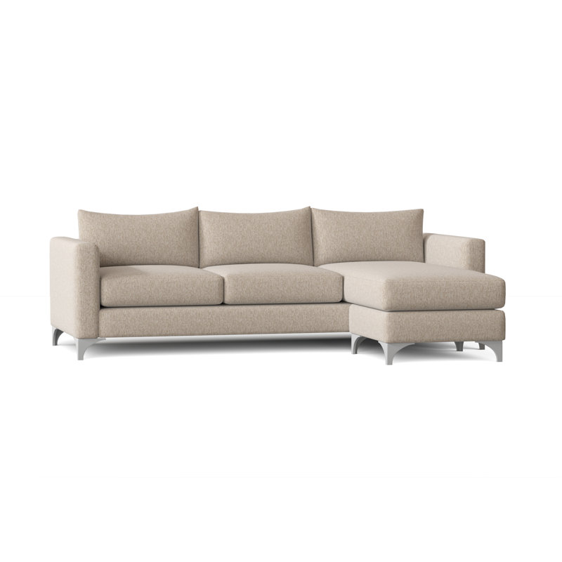 Canapé et chaise longue réversible avec repose-pieds de 87 po Vess, Sable Boulderdash