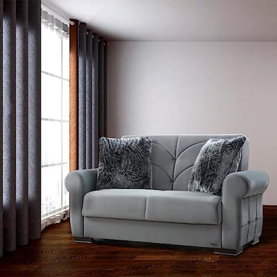 Causeuse-lit convertible en tissu Iliyka