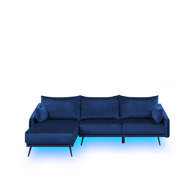 Dail Velvet Sofa, Navy Blue