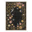 Tapis d'intérieur floral noir lavable à la machine avec envers antidérapant Alfred Avianora-745216990
