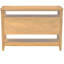 Console de rangement 2 portes en amande grillée, avec tablettes fixes et table à compartiments cachés 2 portes - Polyvalence finition amande