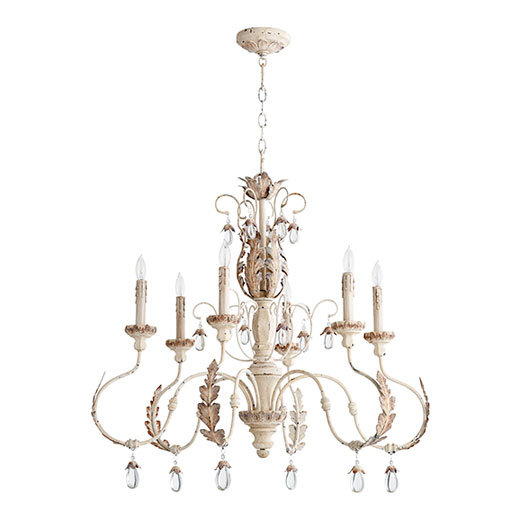 Worrall 6 - Light Classic / Traditional Chandelier, Persian White