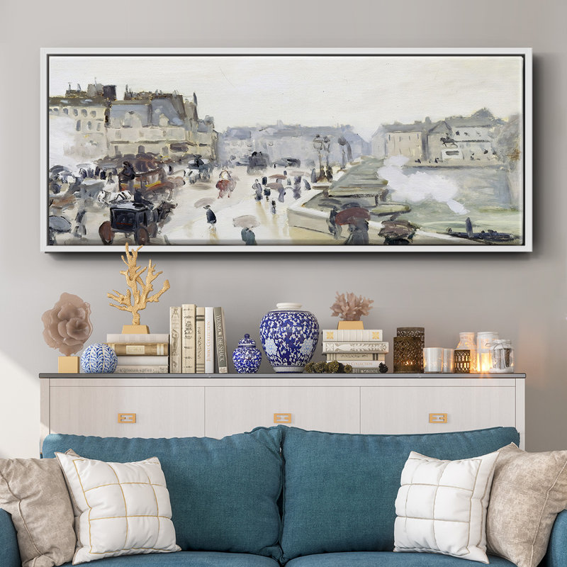 The Pont Neuf, 1872- Framed Canvas