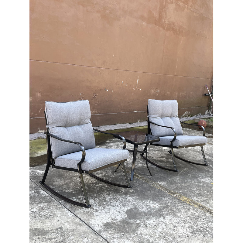Chaise berçante et théière gris moyen, Gris moyen