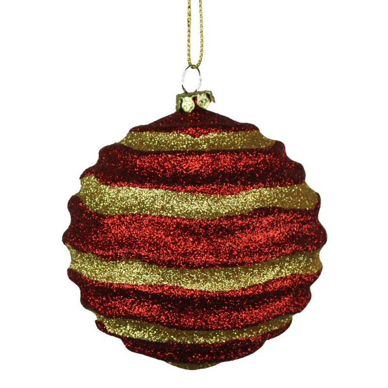 Ensemble d'ornement boule 12 pièces, Rouge / doré
