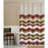 Isamar Chevron PEVA Single Shower Curtain and Hooks Set