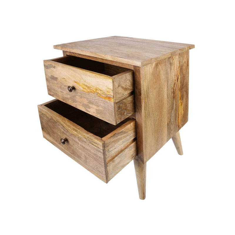 45cm W Solid Wood Bedside Table