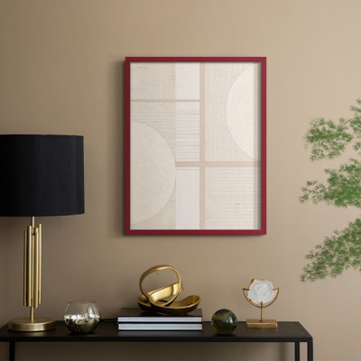 Organized Field Framed Print - Solid Wood