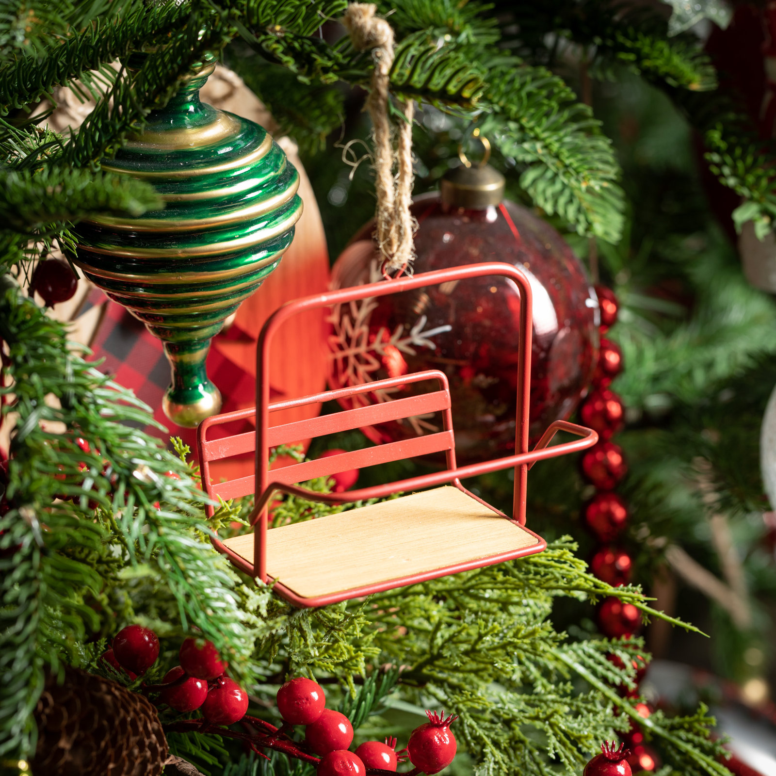Ski Lift Hanging Figurine Ornament
