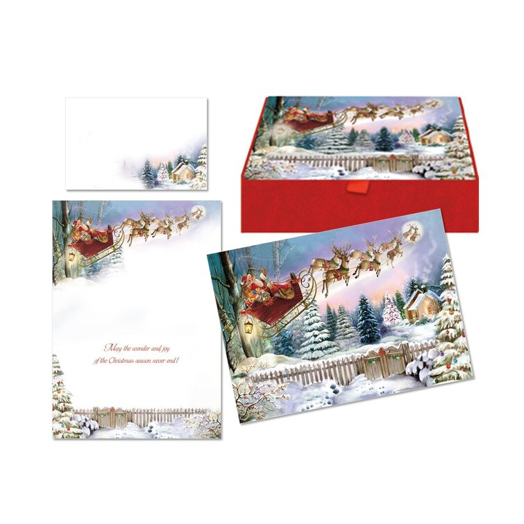 The Holiday Aisle® 15 Piece Here Comes Santa Claus Glitter Keepsake Set ...
