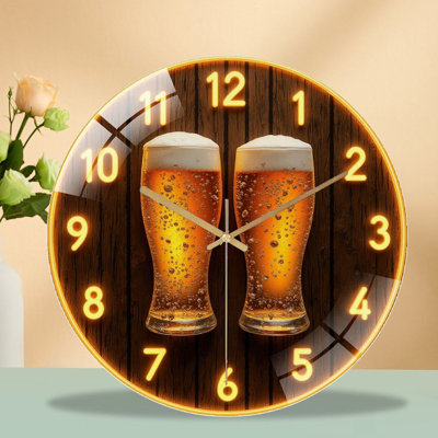 Horloge murale rétro avec robinet à bière rétro