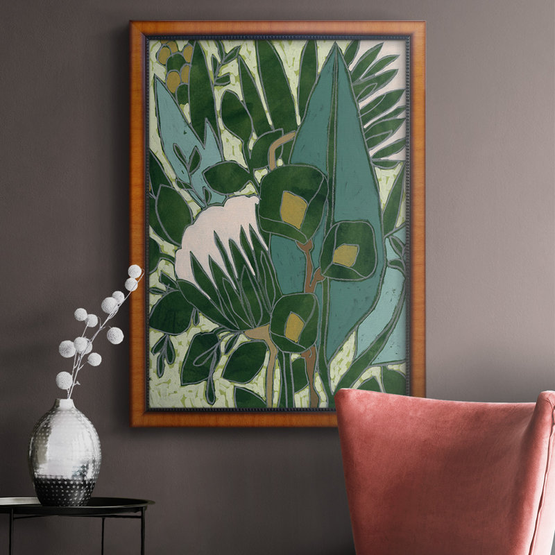 Bouteille en verre Garden I, toile encadrée de qualité supérieure - prête à être accrochée, H 20 po x l 16 po