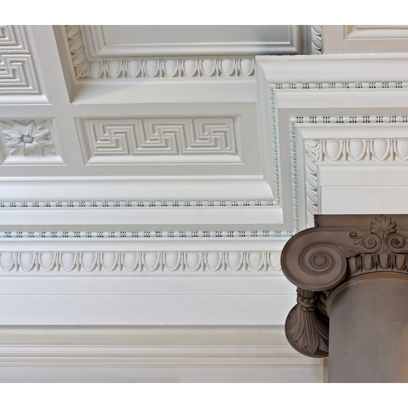 Primed White Polyurethane Crown Moulding 7-7/8-ft 2-Pack