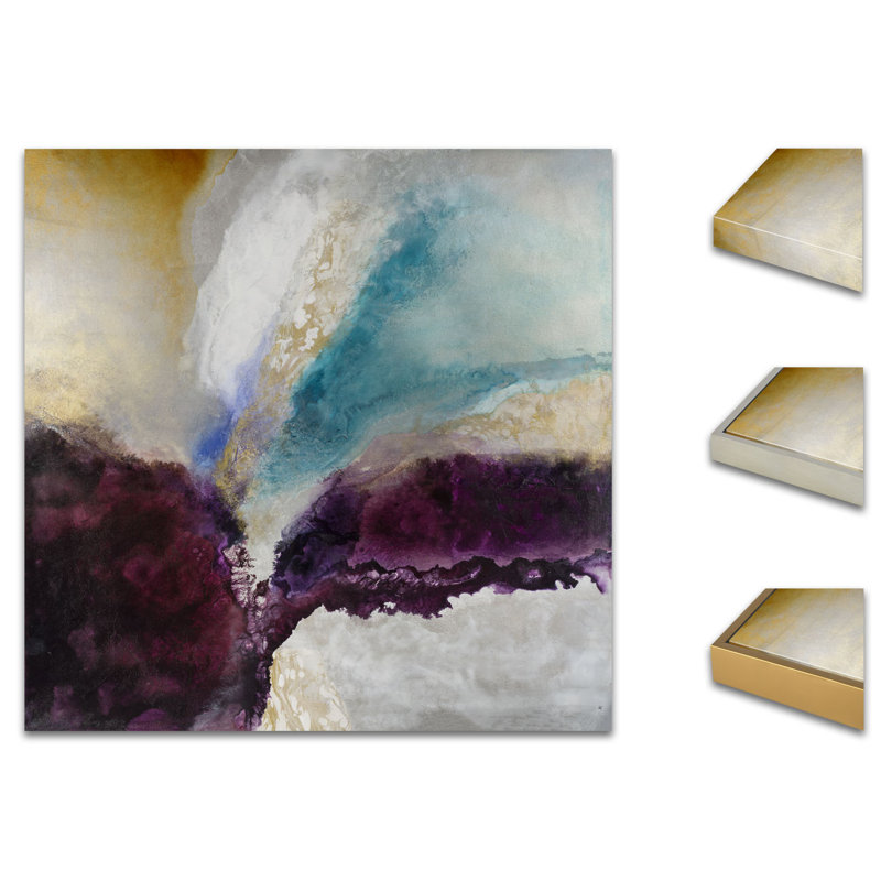 Aubergine Flight Painting by Jennifer Hollack Raboin, Stretched Canvas, 44" H x 44" W x 2" D