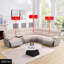 Ensemble de salon inclinable moderne beige chaud et gris