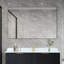 Miroir mural de salle de bain l 24 po x H 32 po, cadre en aluminium noir mat, verre HD, miroir de meuble-lavabo
