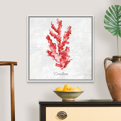Reproduction d’art graphique sur toile, "Red Sea Coral" par Eva watts