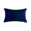 Ensemble de 2 housses de coussins décoratifs lombaires 12 po x 20 po couleur bleu marine