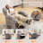 Swivel Rocking Recliner With Adjustable Armrests; Infant Rocking Recliner With Adjustable Headrest And Cup Holder-1349602086