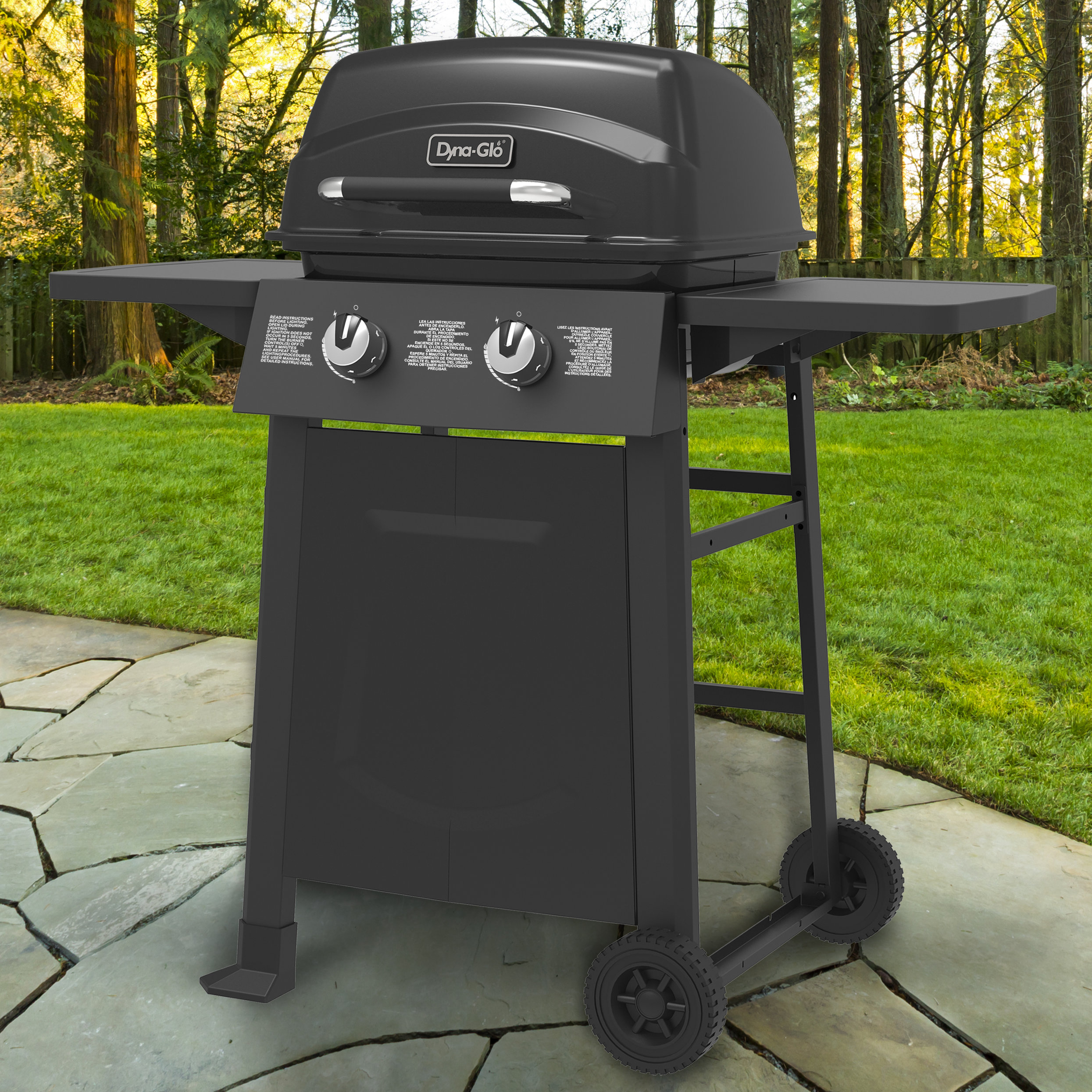 Dyna-Glo 2-Burner Propane Gas Grill with Side Shelves u0026 Reviews | Wayfair