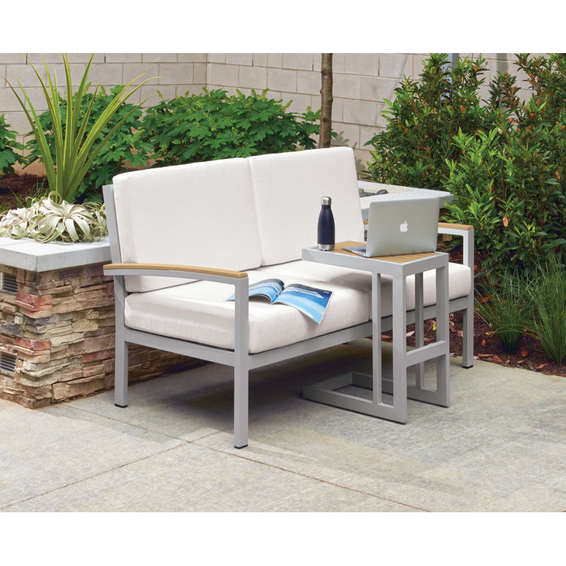 Travira Outdoor Side Table, Tekwood Natural