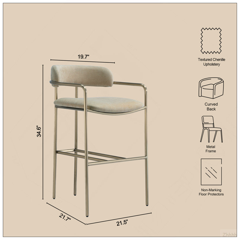 Tabouret de comptoir taupe, Grey