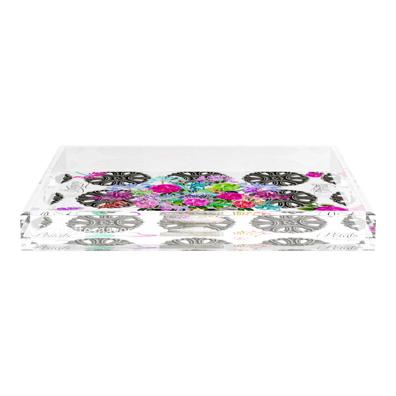  Plateau décoratif carré Pistals, L 18 po x P 18 po x H 2 po