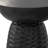 18" Black Solid Wood Round End Table