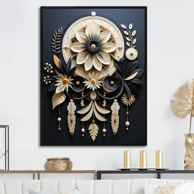 «Native American Dream Catcher I», reproduction d'art sur toile encadrée