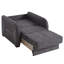 Fauteuil rembourré convertible avec rangement