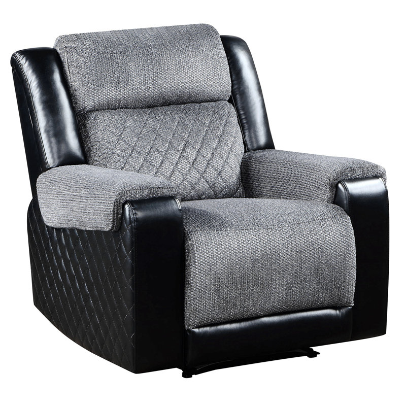 Fauteuil inclinable gris / noir Alicia