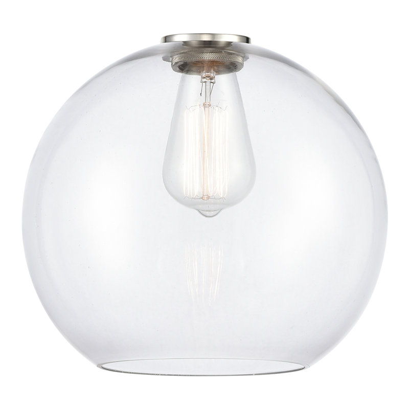 Luminaire suspendu sphère 1 lumière, Clair, H 13 po x l 10 po x P 10 po