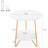 18.7-Inch Round Faux Marble End Table With 2-Tier Design